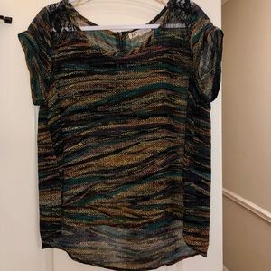 XL Colorful Print Top